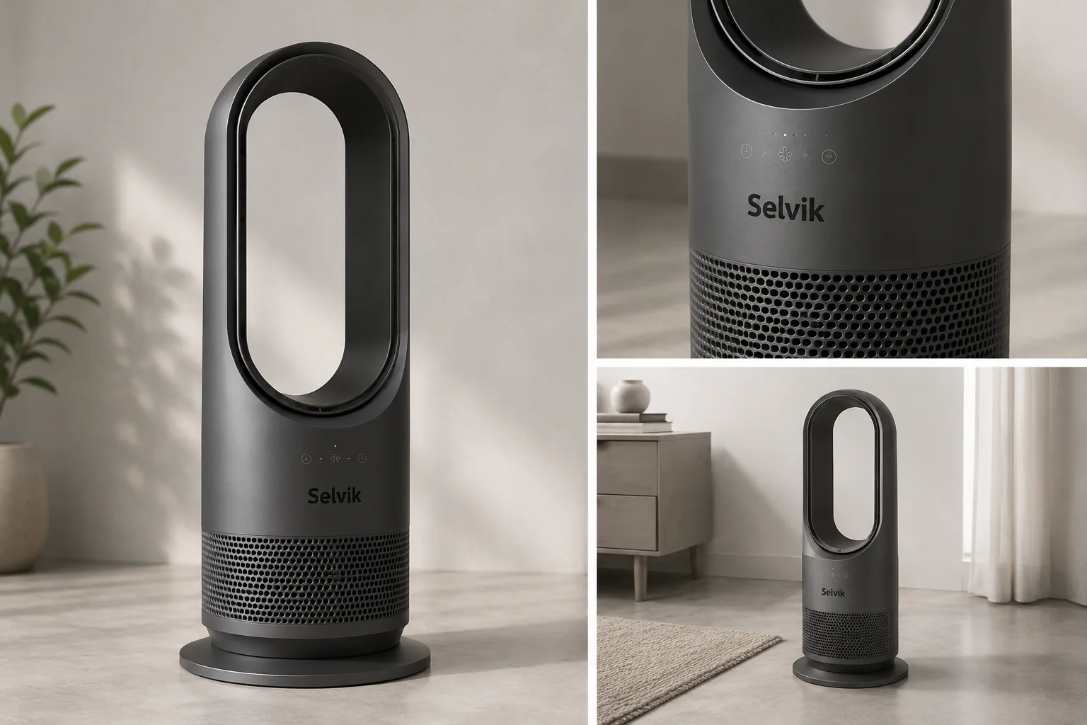 Ventilador negro sin aspas